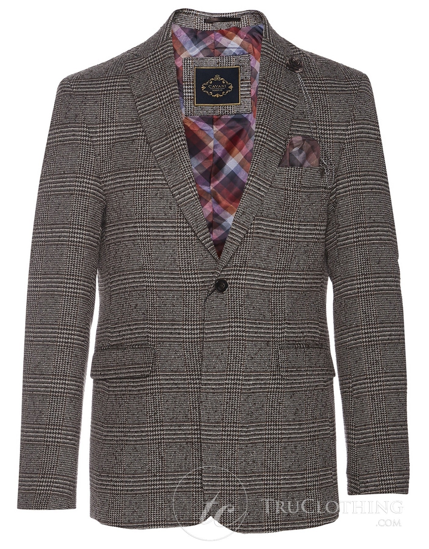 Cavani Dominic - moški rjav elegantni vintage blazer