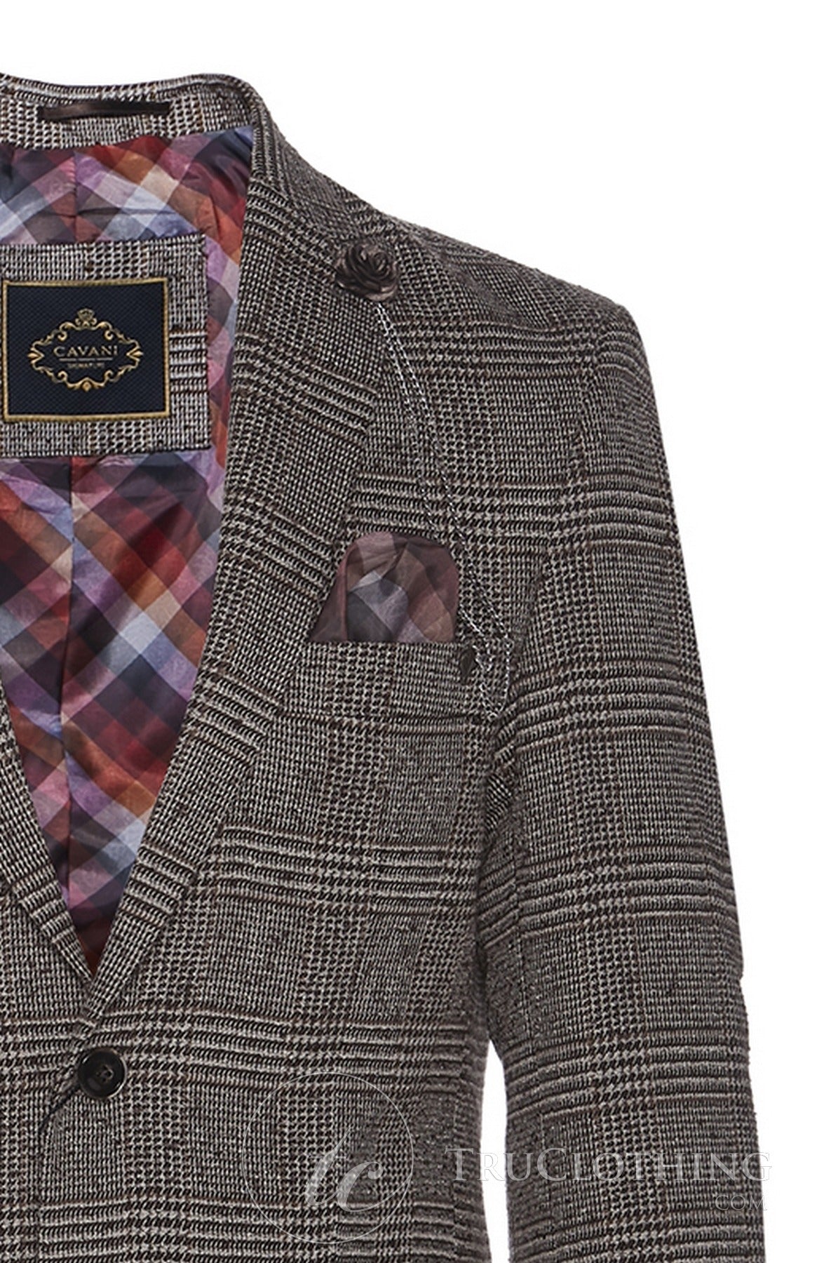 Cavani Dominic - moški rjav elegantni vintage blazer