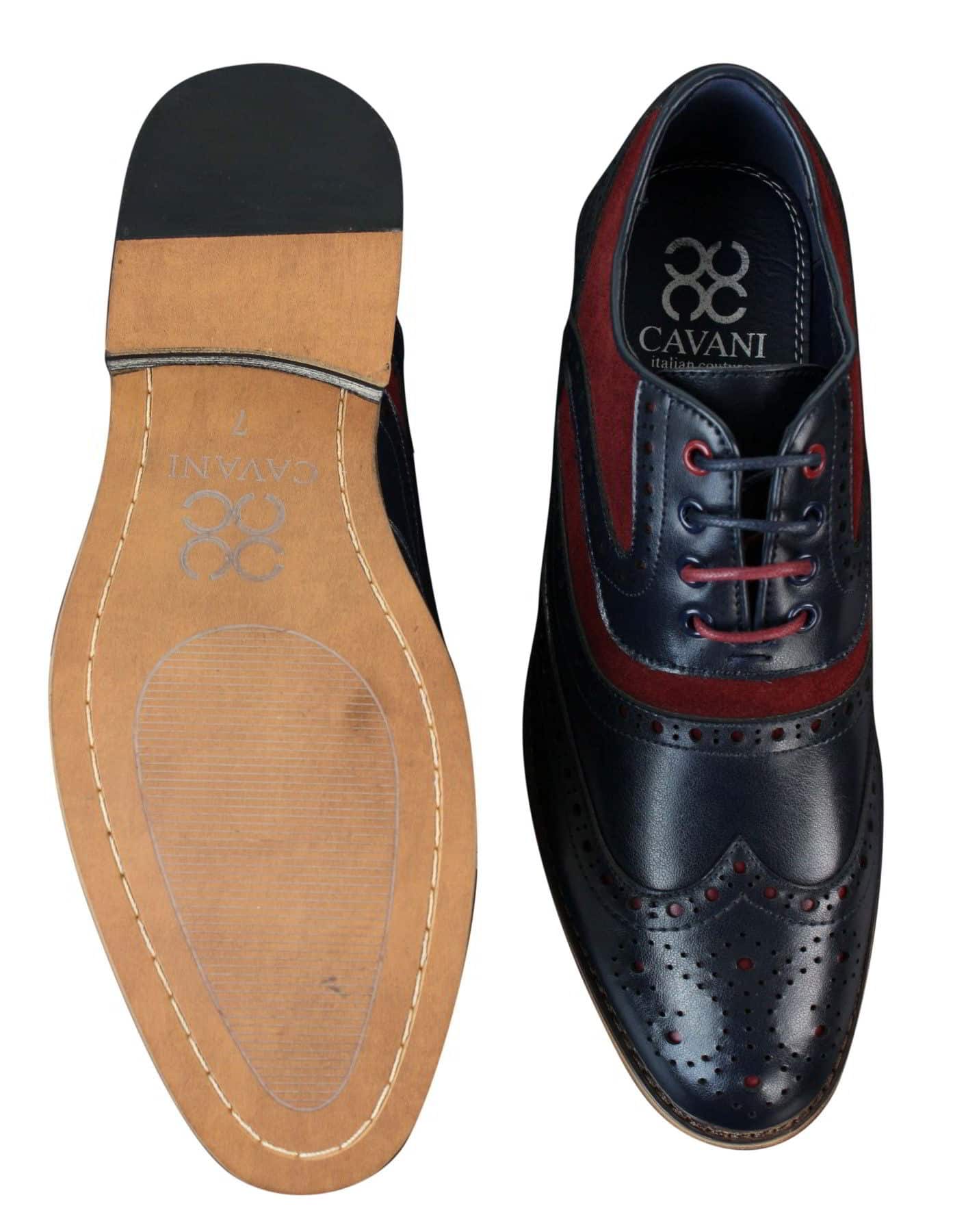 Moški elegantni, casual, retro čevlji Gatsby Brouges iz pravega usnja in semiša