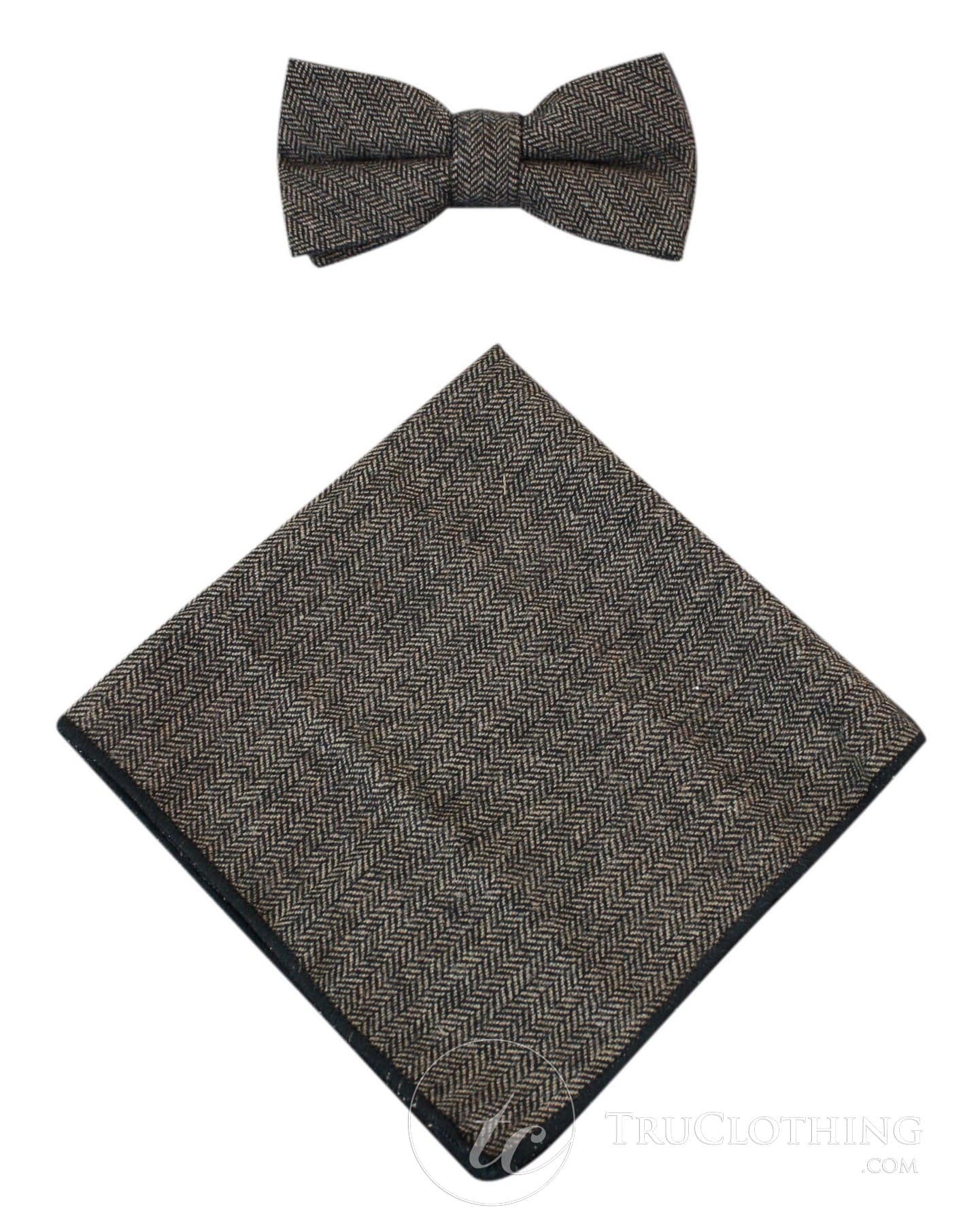 Cavani Martez Metuljček - Moški tvidasti metuljček z vzorcem ribje kosti, karo robček, retro vintage, klasičen, Peaky Blinders