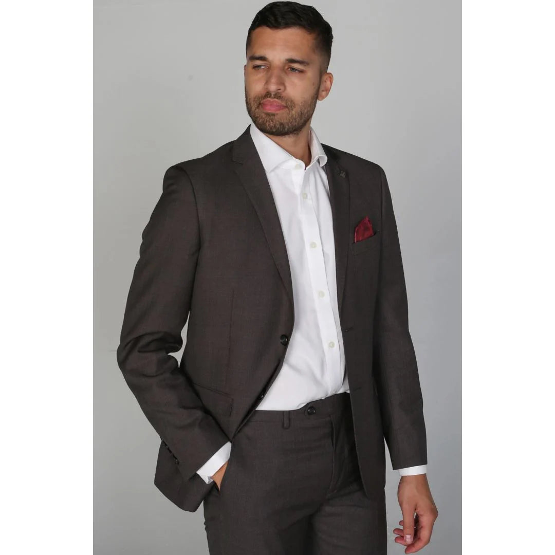 Charles - Moški ogljeno rjav blazer