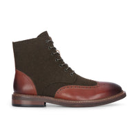 Clifford - Moški kaki rjavi usnjeni gležnjarji brogue