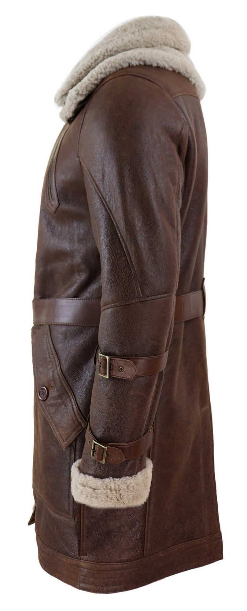 Moška 3/4 dolga jakna iz ovčje kože