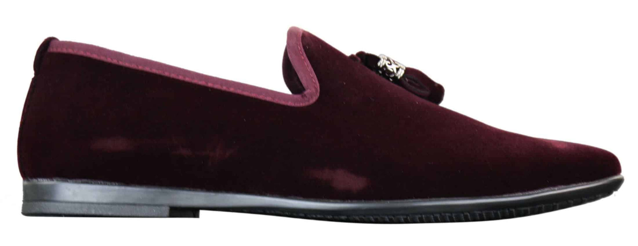 Elong dd0019 - Moški žametni brezrokavniki iz semiša z resicami, mokasini, elegantni, vinsko modri