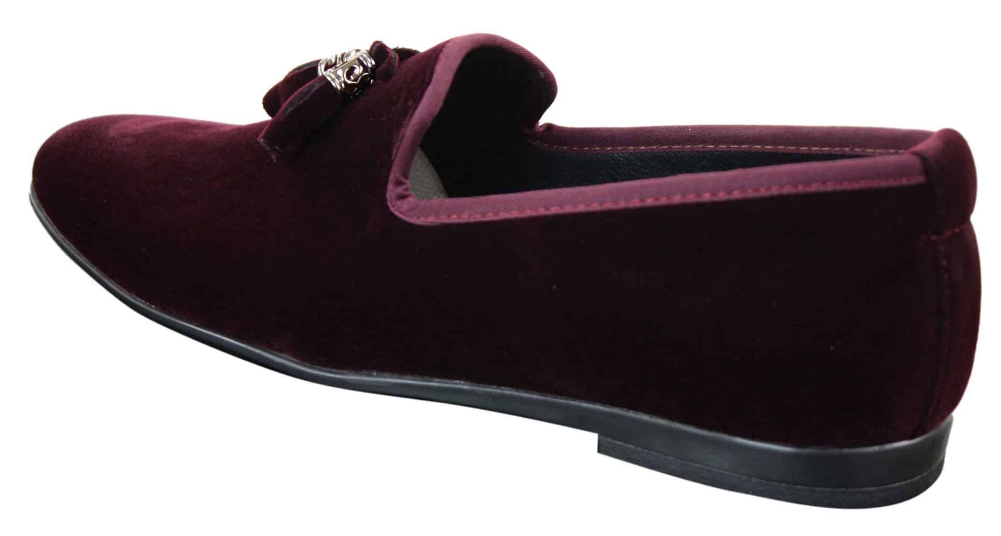 Elong dd0019 - Moški žametni brezrokavniki iz semiša z resicami, mokasini, elegantni, vinsko modri