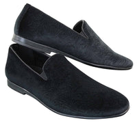 Elong DD0083 - Moški žametni brezrokavniki s paisley vzorcem, mokasini, elegantni, vinsko modri, črni