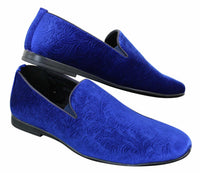 Elong DD0083 - Moški žametni brezrokavniki s paisley vzorcem, mokasini, elegantni, vinsko modri, črni