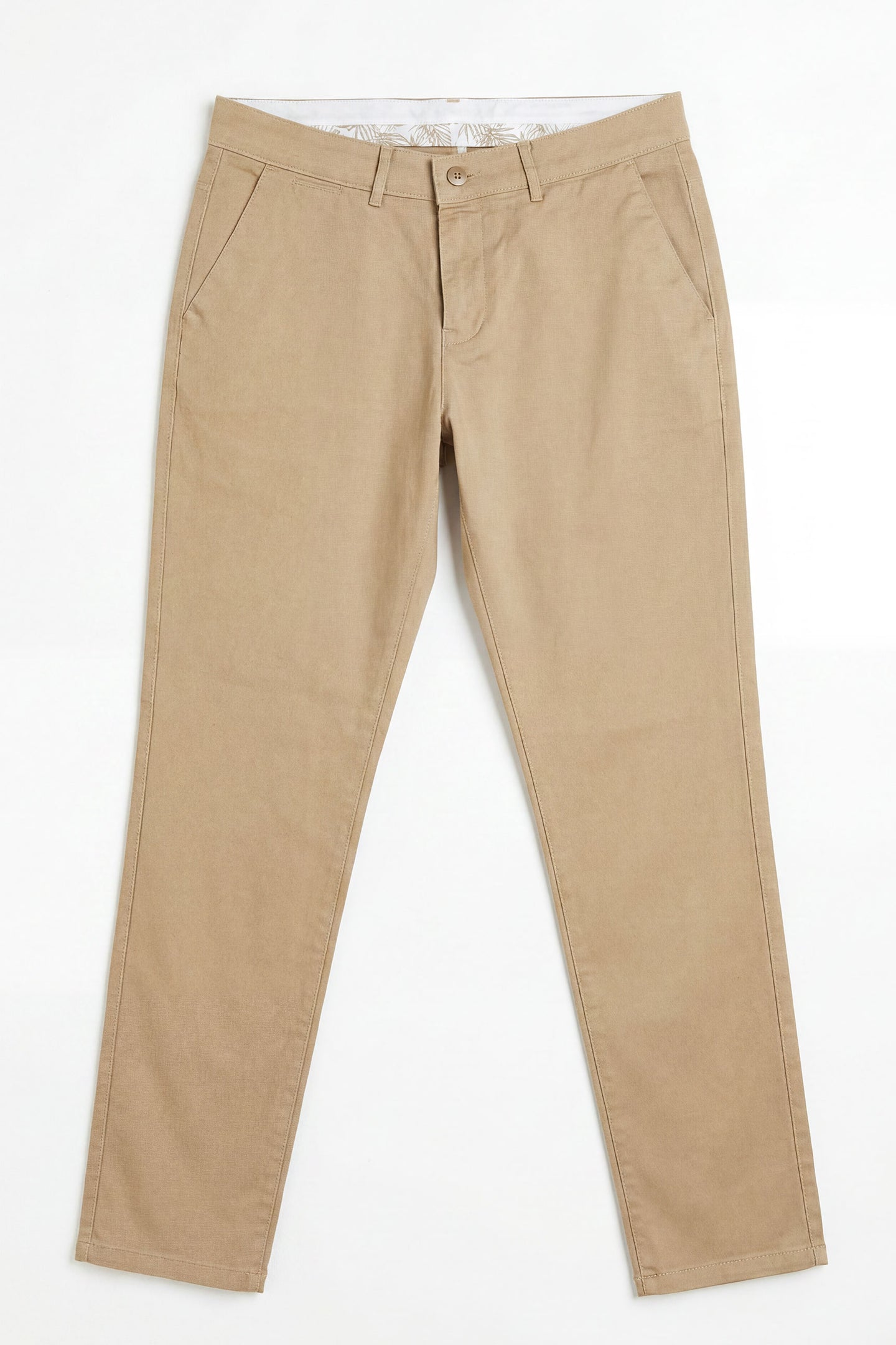 Moške kaki chino hlače iz mešanice lana, tencel bombaž, poletni material