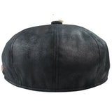 Moška 8-delna britvica Baker Boy Hat iz umetnega usnja Blinders Newsboy ravna kapa črne barve