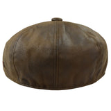 Moška 8-delna britvica Baker Boy Hat iz umetnega usnja Blinders Newsboy Flat Cap rjava