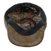 Moška 8-delna britvica Baker Boy Hat iz umetnega usnja Blinders Newsboy Flat Cap rjava
