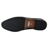 Moški lakirani zeleni mokasini z resicami