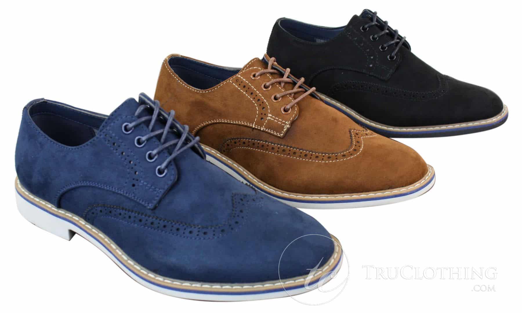 Elong EL0635 - Moški elegantni casual brogue iz semiš nubuk usnja