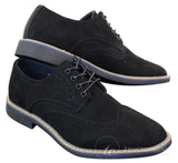 Elong EL0635 - Moški elegantni casual brogue iz semiš nubuk usnja