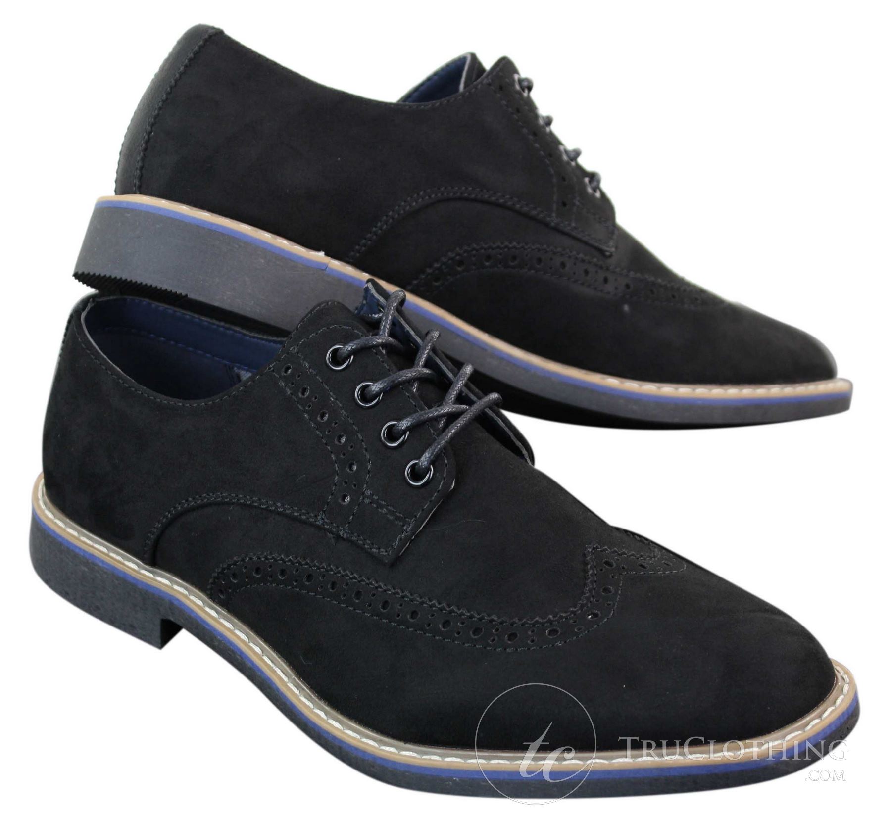 Elong EL0635 - Moški elegantni casual brogue iz semiš nubuk usnja