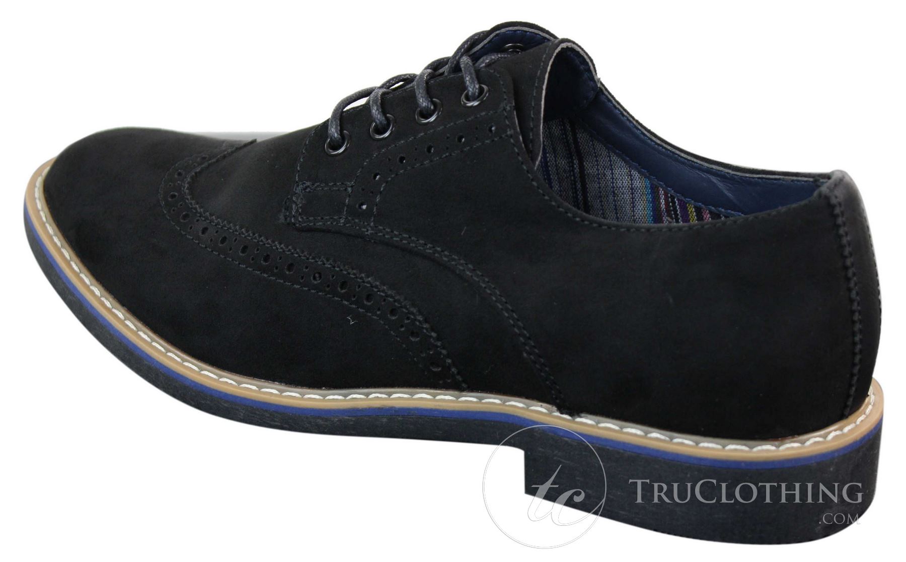 Elong EL0635 - Moški elegantni casual brogue iz semiš nubuk usnja