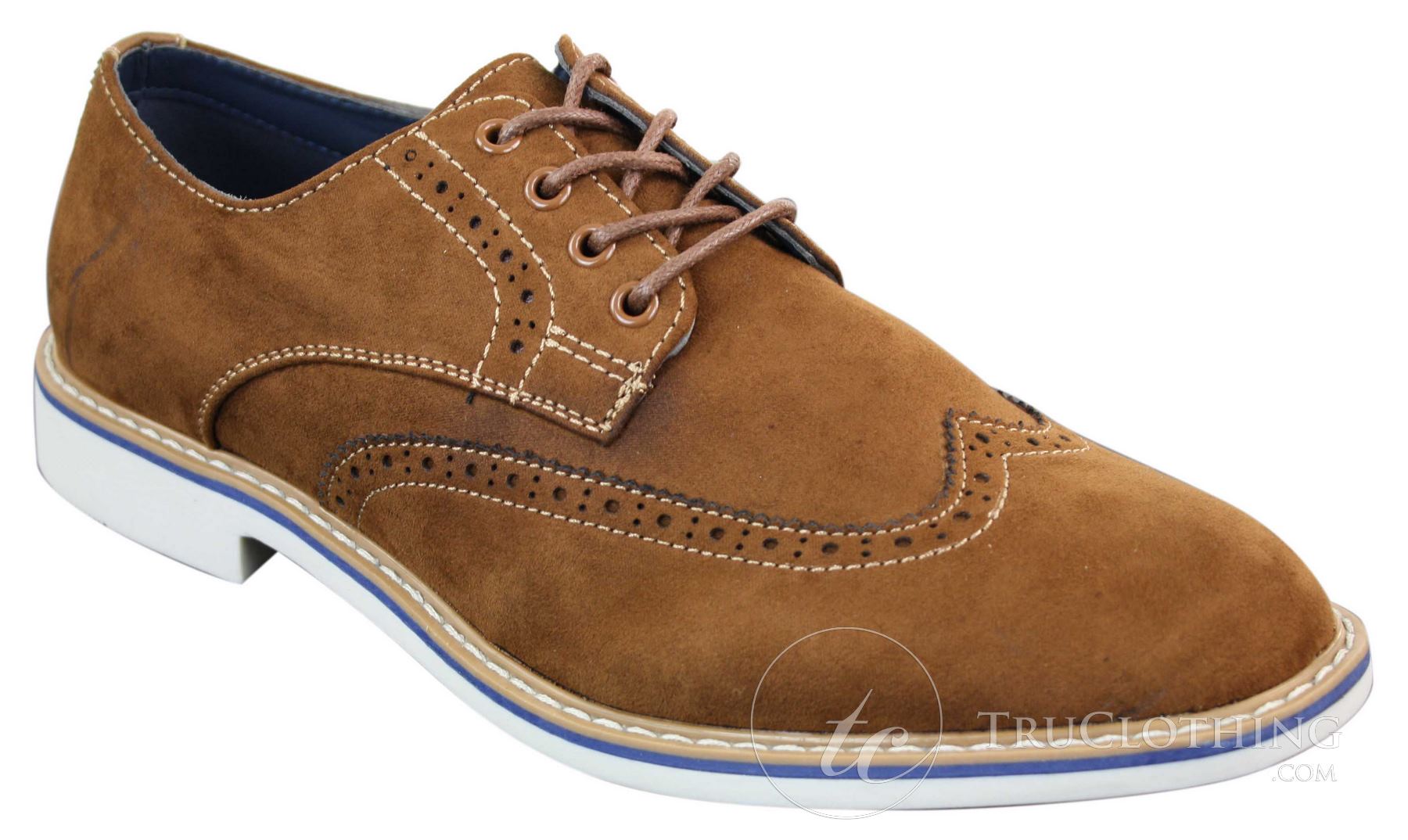 Elong EL0635 - Moški elegantni casual brogue iz semiš nubuk usnja