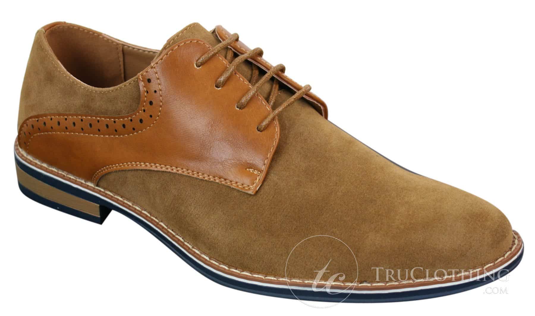 Elong K23 - Moški semiš usnjeni čevlji z vezalkami, elegantni, rjavi, udobni, z okroglim prstom
