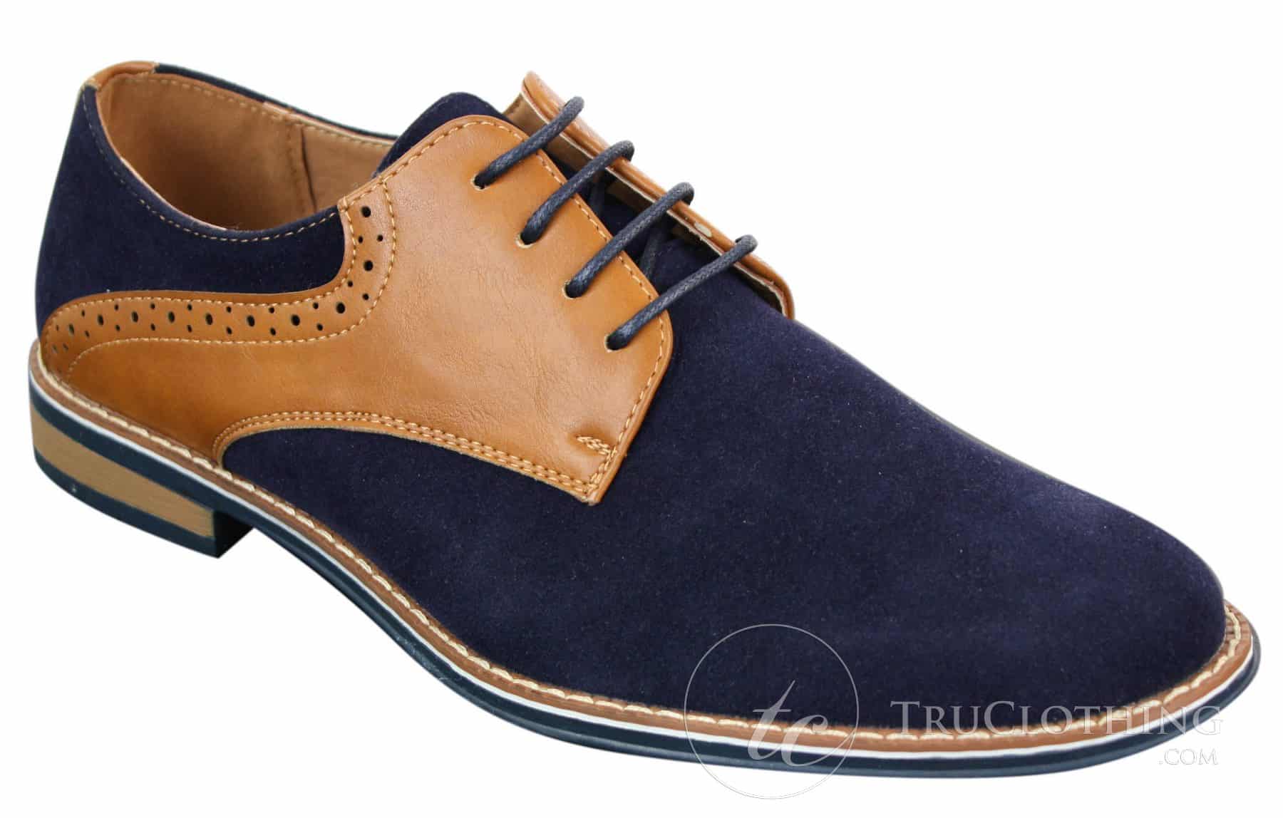 Elong K23 - Moški semiš usnjeni čevlji z vezalkami, elegantni, rjavi, udobni, z okroglim prstom