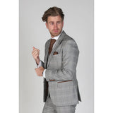 Francis - Moški sivi karo blazer