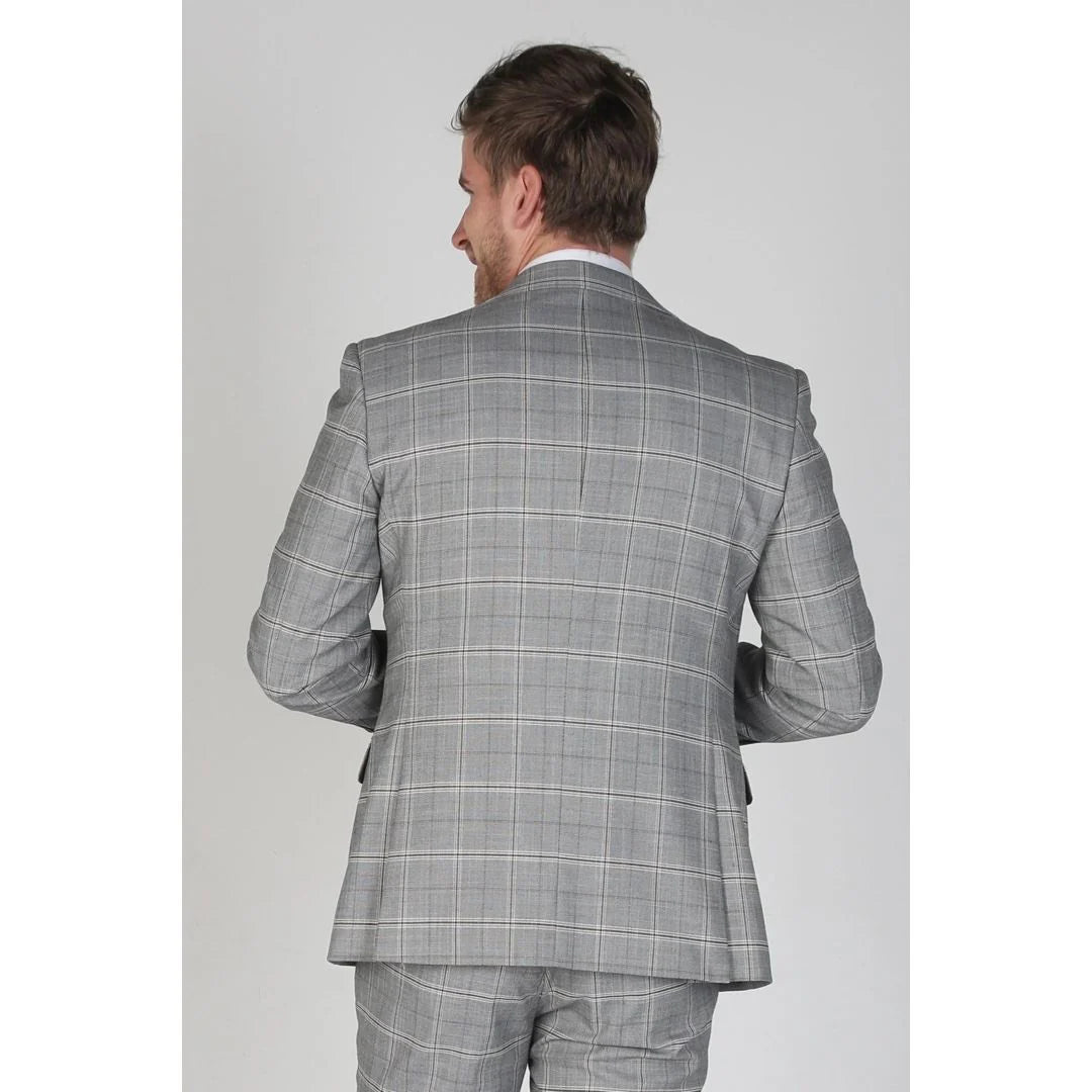 Francis - Moški sivi karo blazer