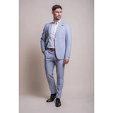 Fredrik - Moški svetlo moder poletni blazer