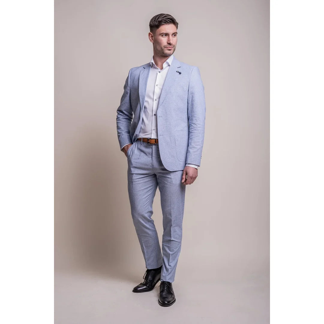 Fredrik - Moški svetlo moder poletni blazer
