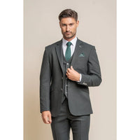 Furious - moški temno olivno modri svečani blazer