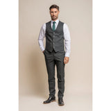 Furious - moški temno olivno rjav formalni telovnik