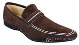 Galax GH052 - Moški rjavi usnjeni čevlji brez rokavov, elegantni in casual, velikost 5, 6, 7, 8, 9, 10, 11