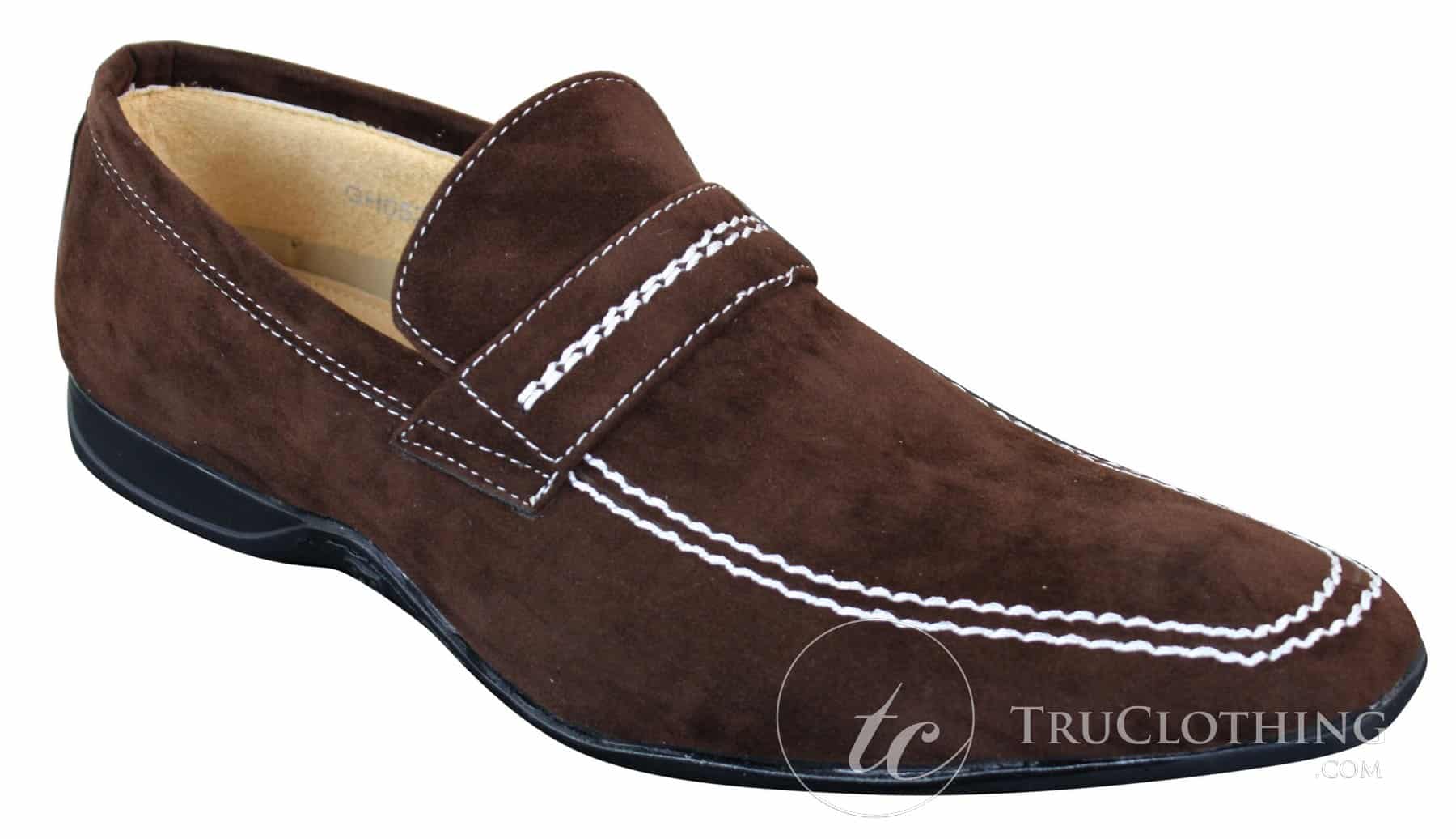 Galax GH052 - Moški rjavi usnjeni čevlji brez rokavov, elegantni in casual, velikost 5, 6, 7, 8, 9, 10, 11