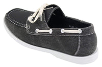 Moški retro jeans čevlji v vintage slogu z vezalkami, temno modri, oprani