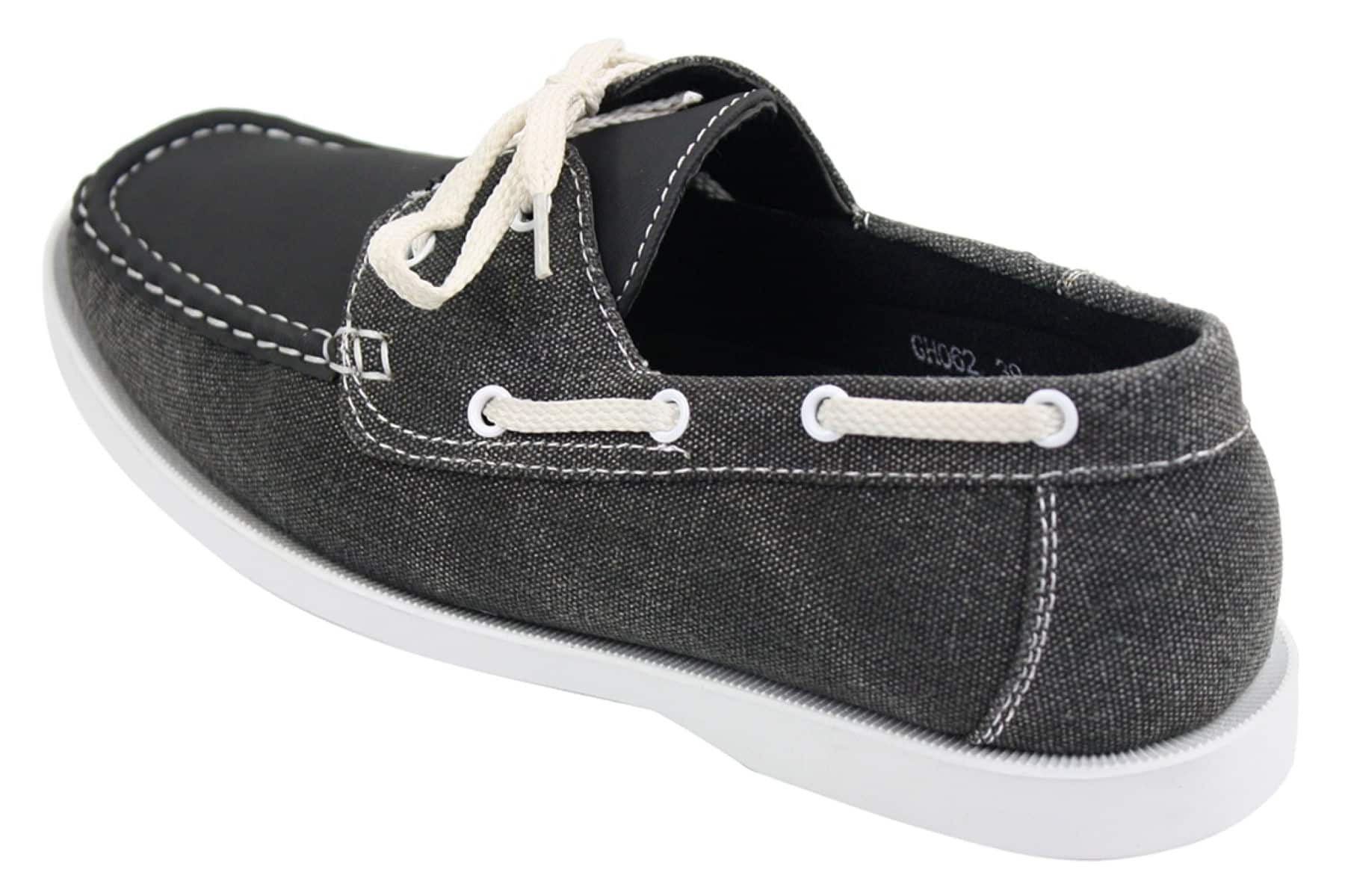 Moški retro jeans čevlji v vintage slogu z vezalkami, temno modri, oprani