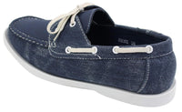 Moški retro jeans čevlji v vintage slogu z vezalkami, temno modri, oprani