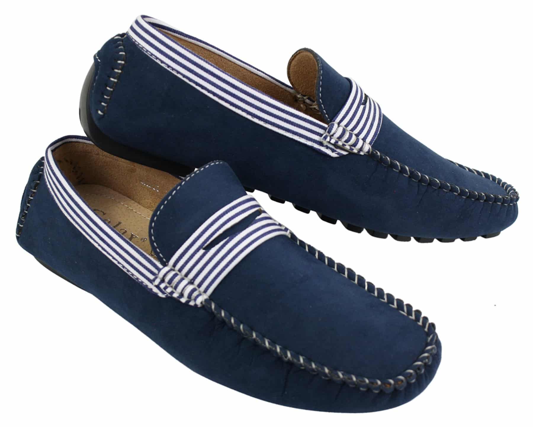 Moški semiš čevlji za na palubo, črtasti, brez natikačev, poletni, elegantni, priložnostni, italijanski
