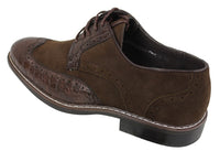 Moški črno-rjavi brogues iz semiša in kačjega usnja Gatsby Vintage