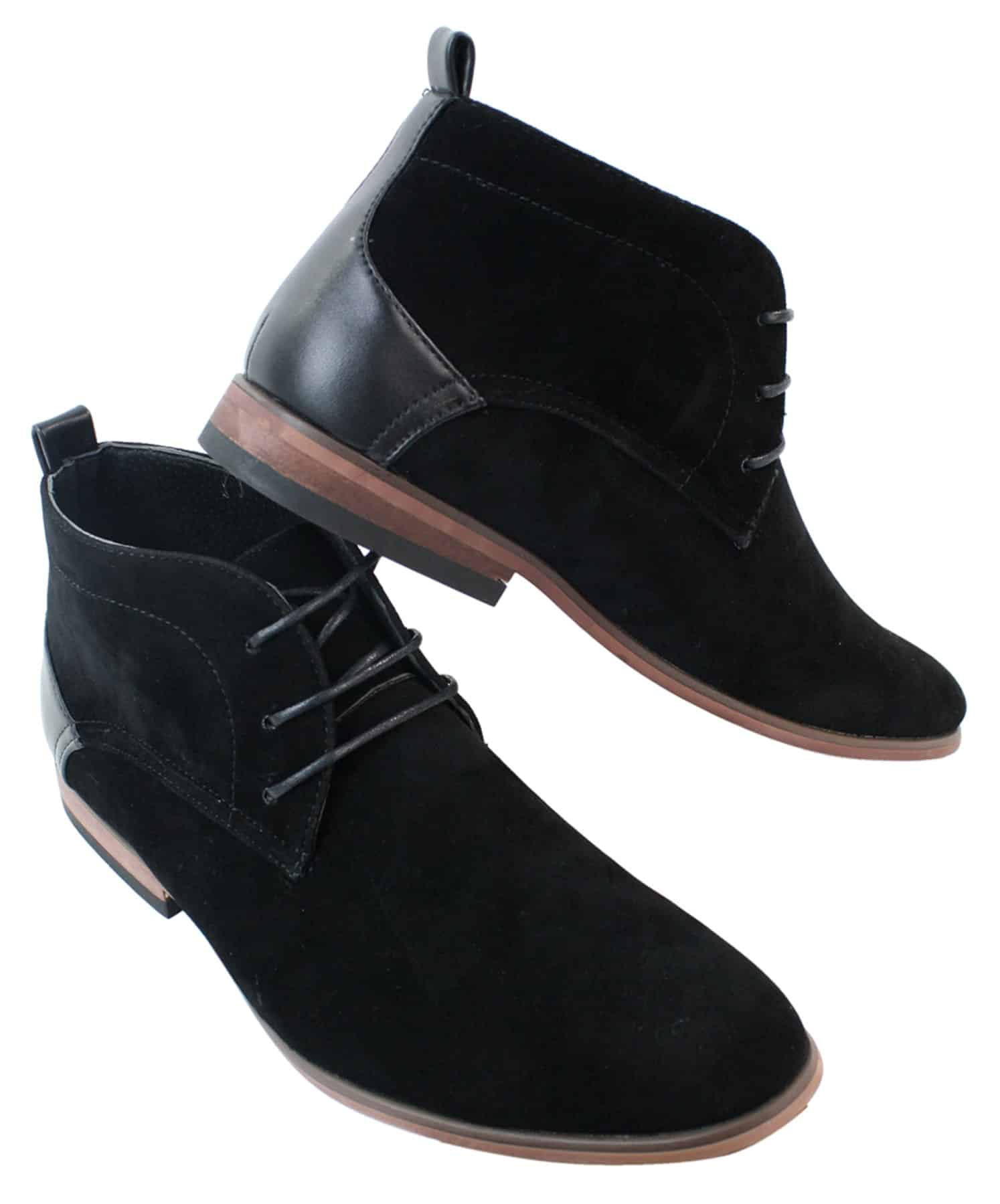 Moški semiš škornji do gležnjev, rdeči, sivi, rjavi, modri, elegantni, usnjeni, z vezalkami