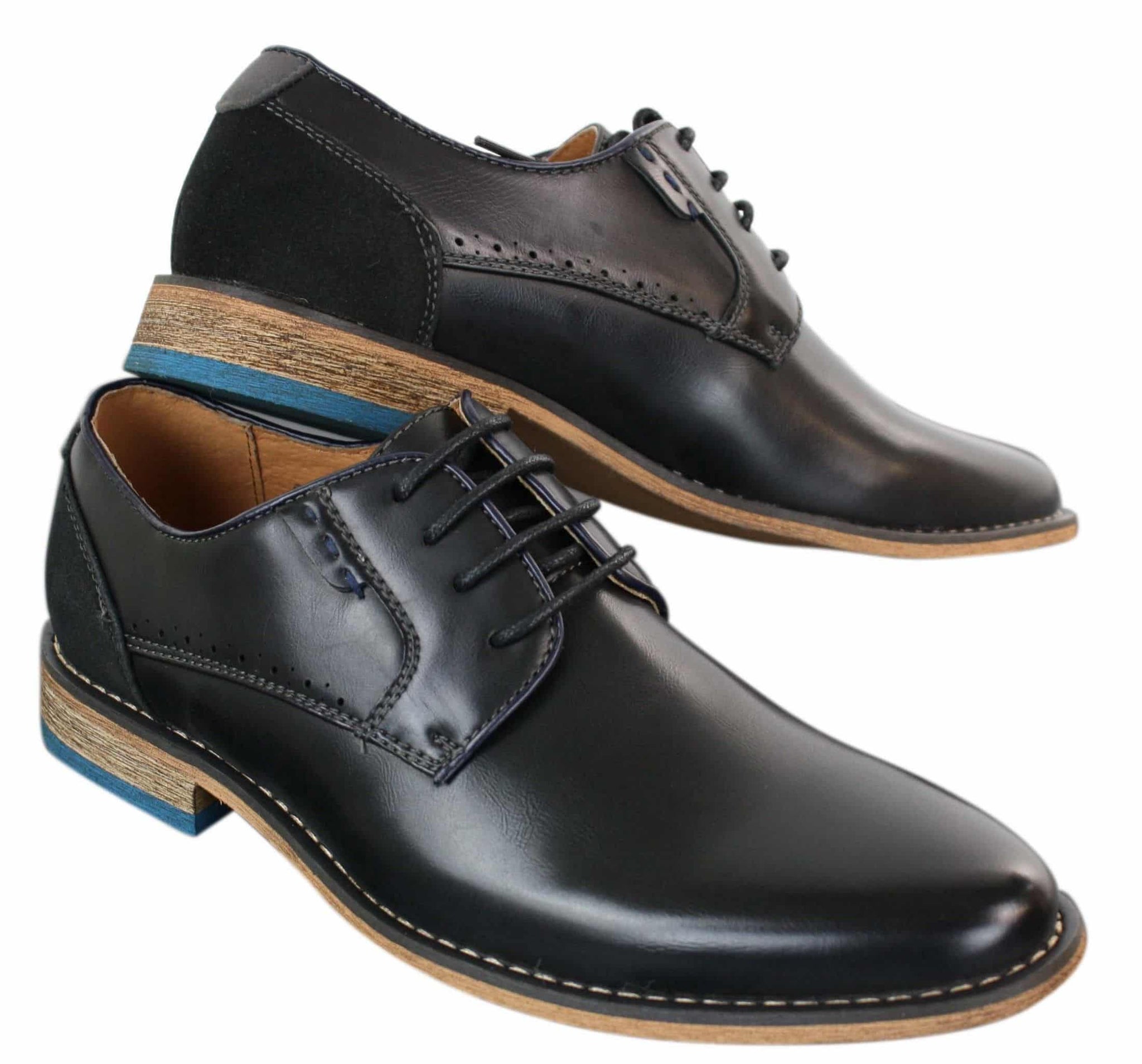 Moški elegantni casual čevlji z vezalkami Galax GH3117, klasični, rjavi, črni, usnjeni, semiš