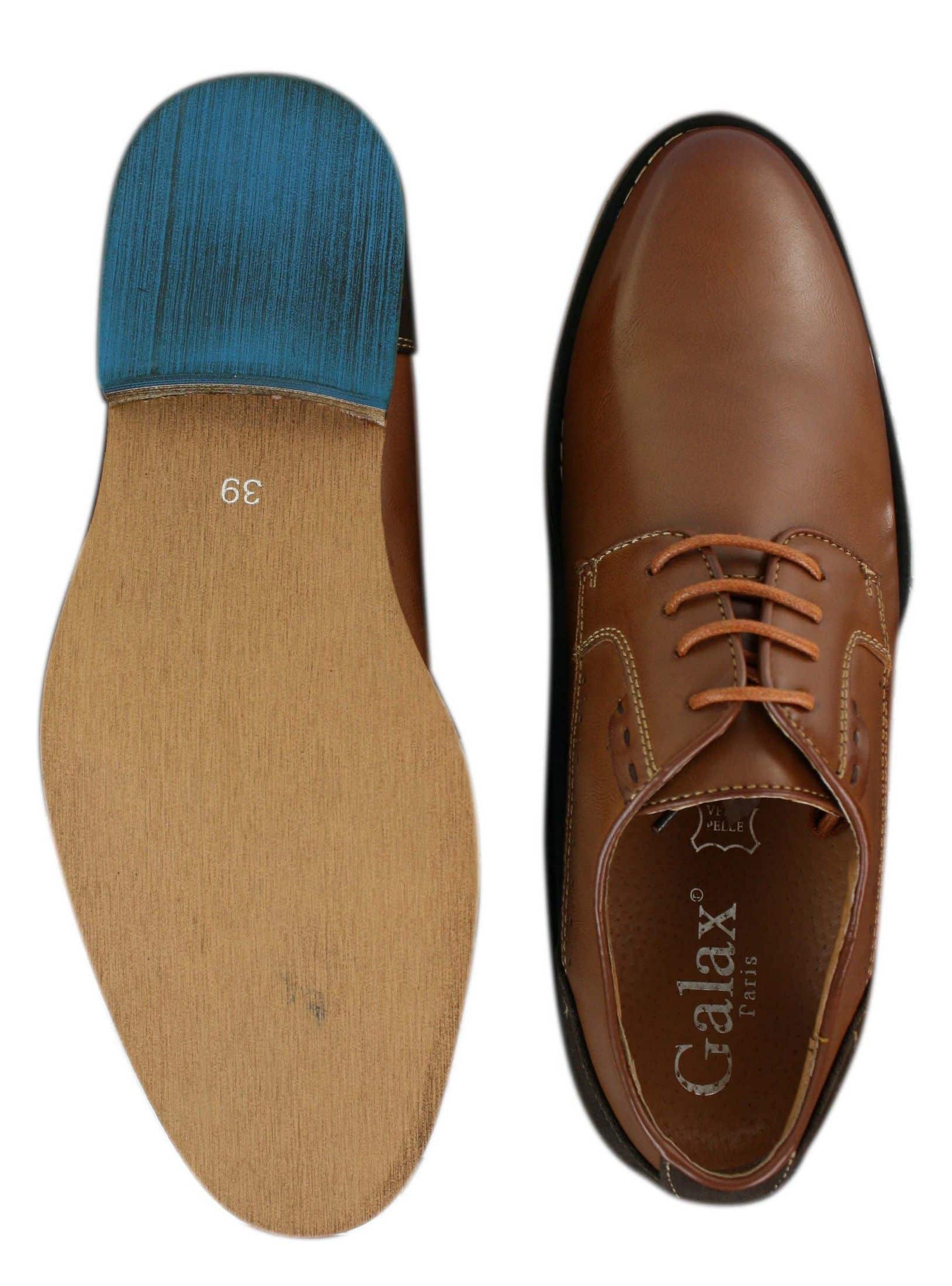 Moški elegantni casual čevlji z vezalkami Galax GH3117, klasični, rjavi, črni, usnjeni, semiš