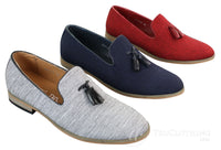 Galax GH3126 - Moški čevlji za vožnjo brez rokavov z resicami, mokasini, lahki, elegantni, črni, modri, italijanski
