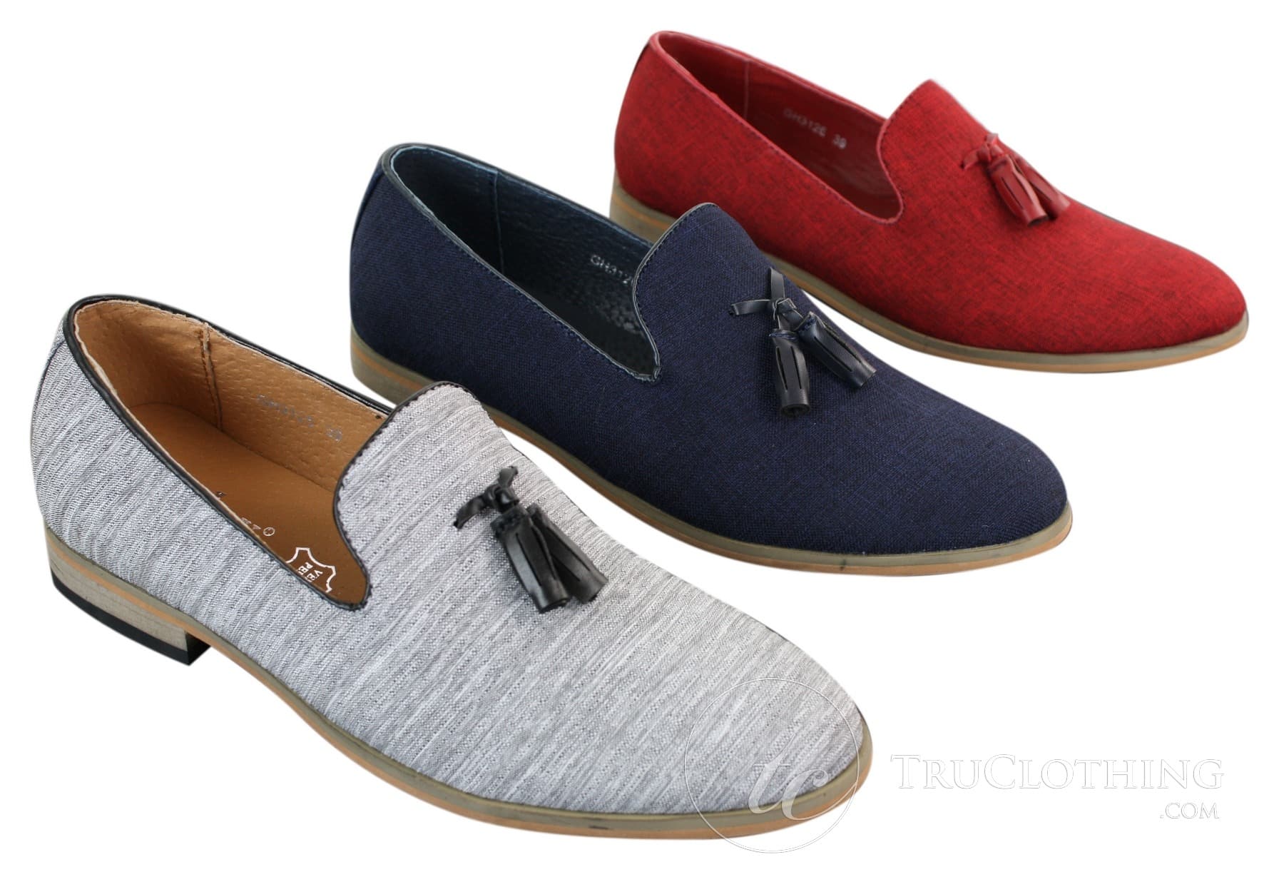 Galax GH3126 - Moški čevlji za vožnjo brez rokavov z resicami, mokasini, lahki, elegantni, črni, modri, italijanski