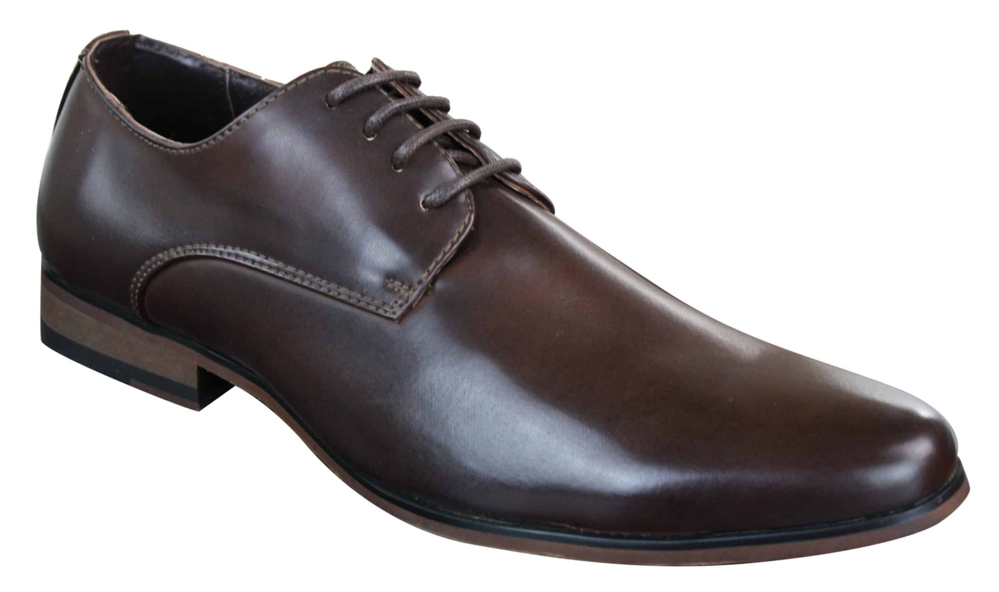 Galax GH3063 - Moški rjavi klasični retro vintage usnjeni čevlji z vezalkami