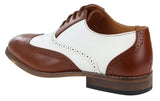 Moški rjavi/beli brogue čevlji