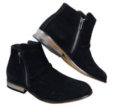 Moški italijanski semiš gležnjarji s slip-on zadrgo, elegantni in casual, puščavski Chelsea, prodajalec