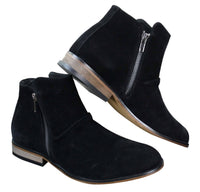 Moški italijanski semiš gležnjarji s slip-on zadrgo, elegantni in casual, puščavski Chelsea, prodajalec