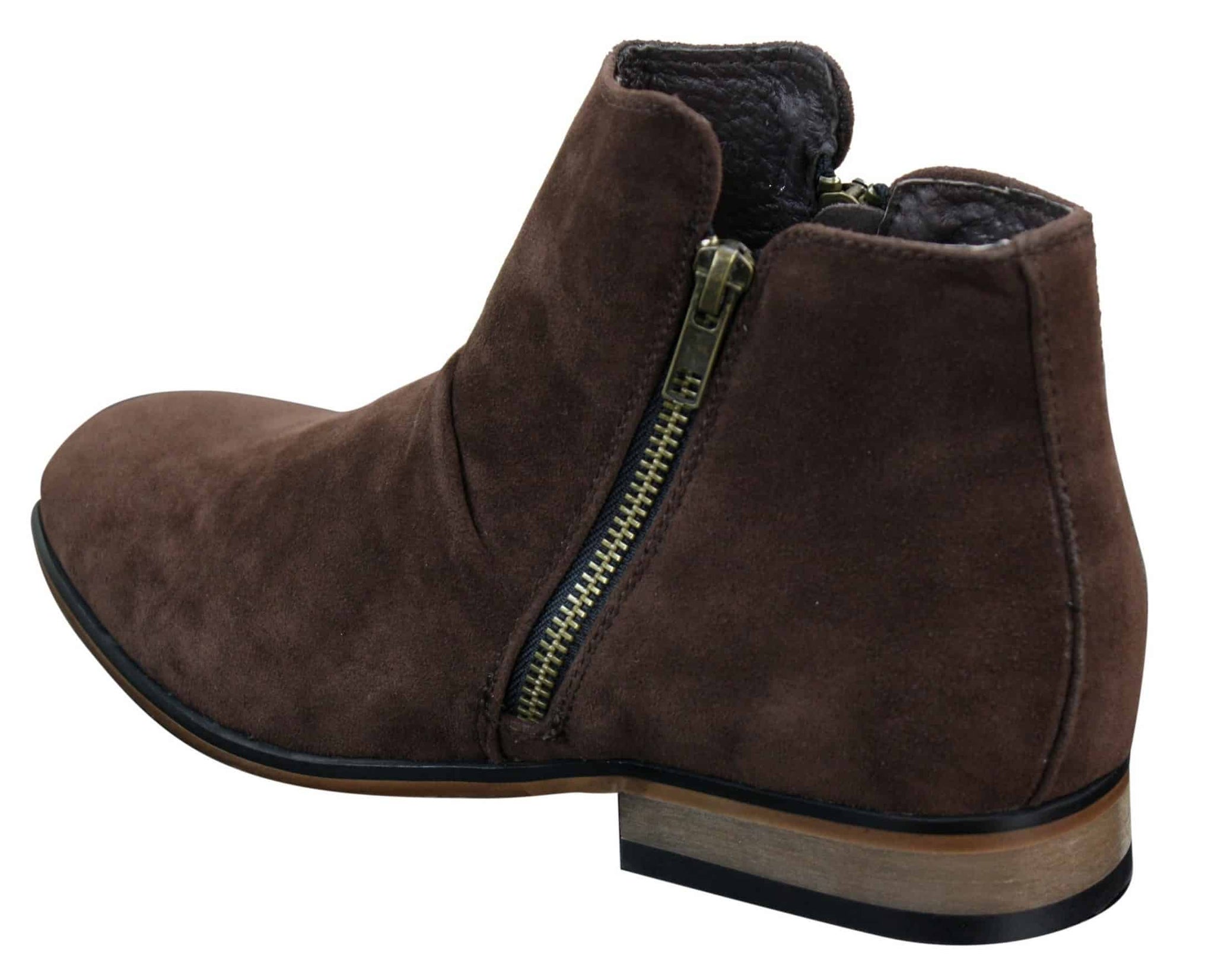 Moški italijanski semiš gležnjarji s slip-on zadrgo, elegantni in casual, puščavski Chelsea, prodajalec