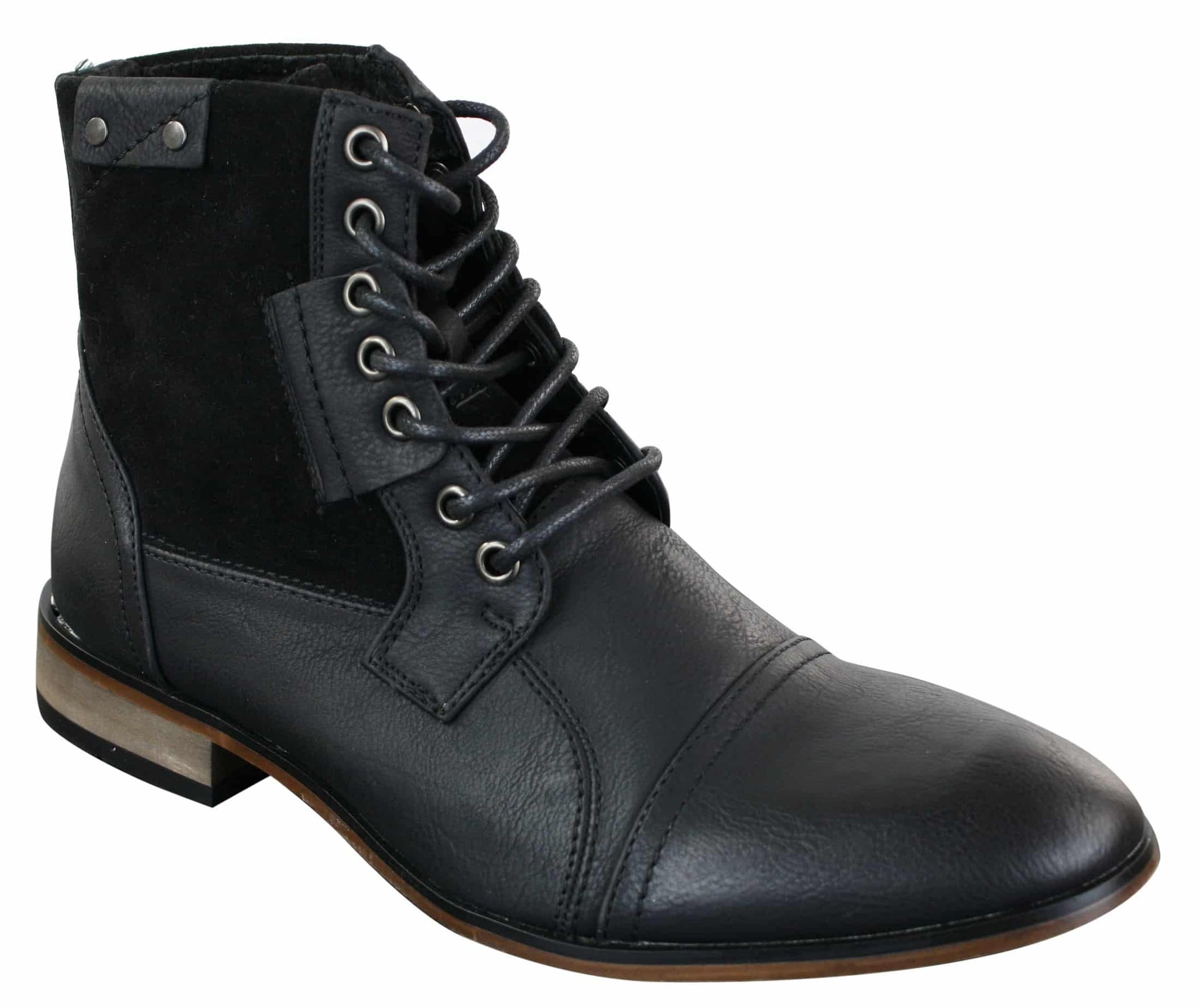 Moški gležnjarji Galax GLX3516 Retro Vintage Urban, ozki, iz usnja in semiša, z vezalkami, elegantni in casual