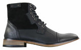 Moški gležnjarji Galax GLX3516 Retro Vintage Urban, ozki, iz usnja in semiša, z vezalkami, elegantni in casual