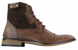 Moški gležnjarji Galax GLX3516 Retro Vintage Urban, ozki, iz usnja in semiša, z vezalkami, elegantni in casual