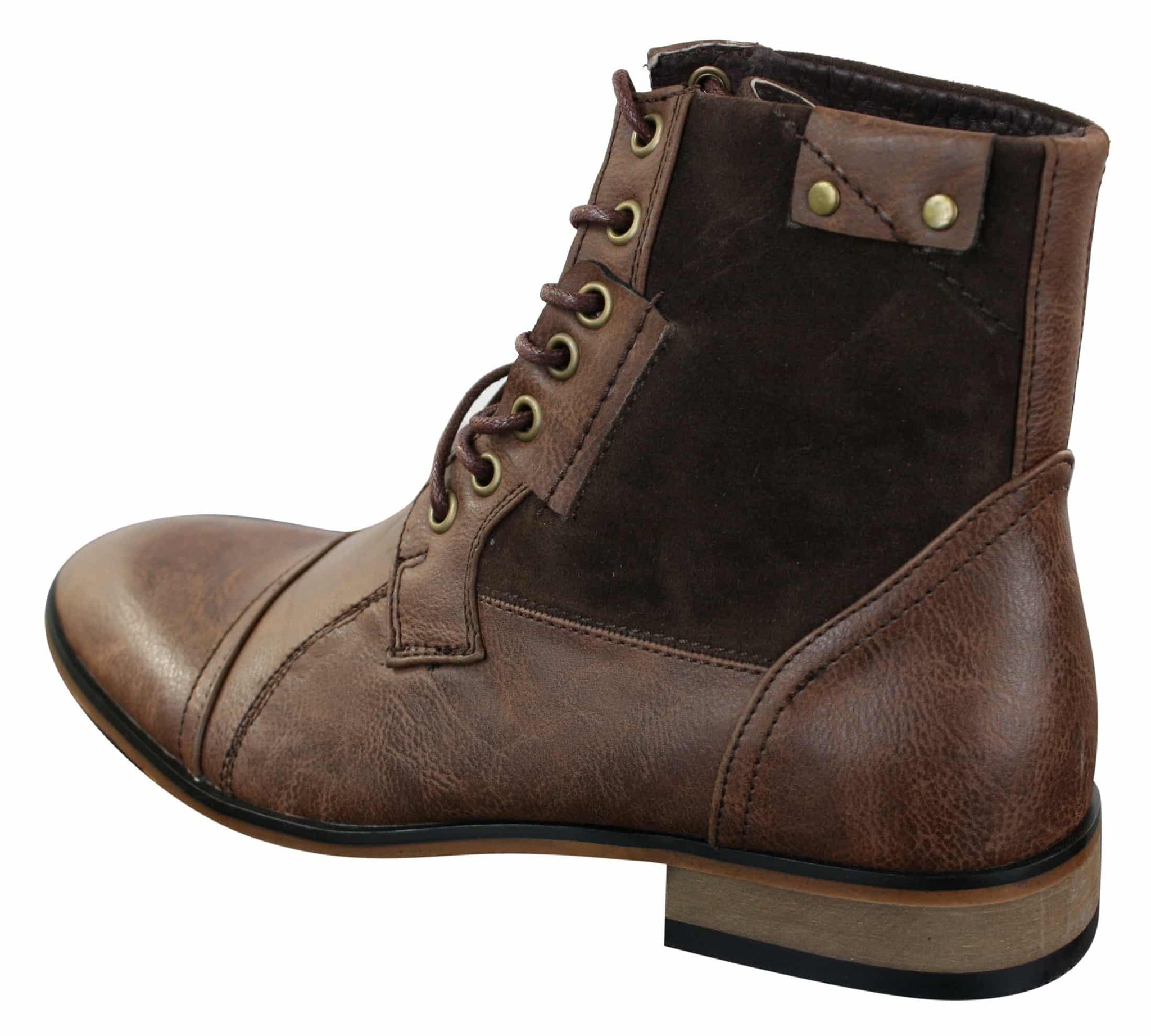 Moški gležnjarji Galax GLX3516 Retro Vintage Urban, ozki, iz usnja in semiša, z vezalkami, elegantni in casual